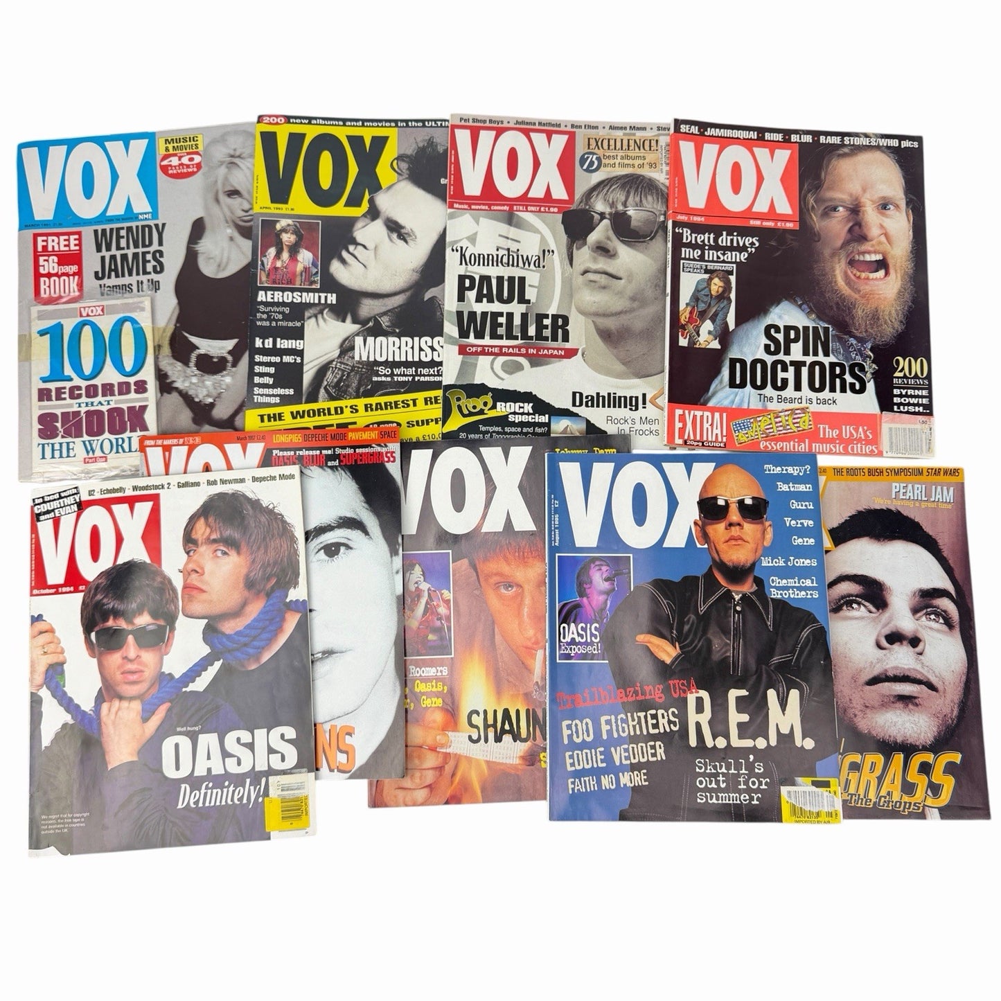 Lot of 9 VOX Magazine 1991-1997 Music Oasis Bjork REM Queen Blur Beck U2 Britpop