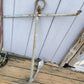 Antique 20lb Admiralty Yacht Anchor w/ Folding Stock & Key Fisherman Nautical