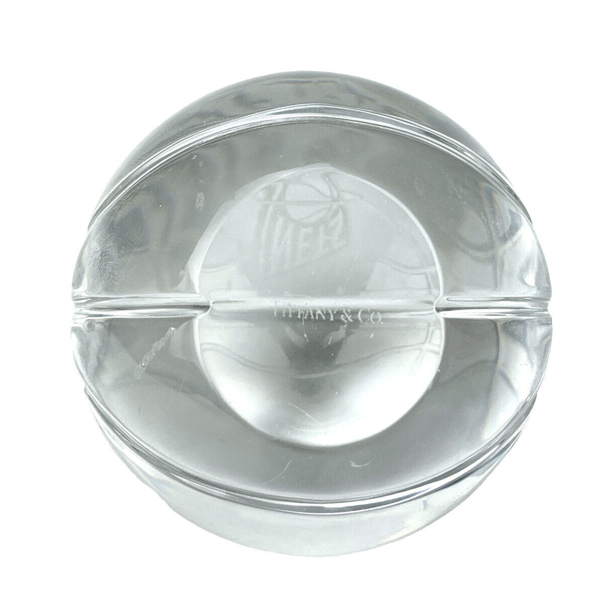 Basketball Paperweights Vintage TIFFANY & CO Crystal Basketball Paperweight w/ NJ NETS Etched ...