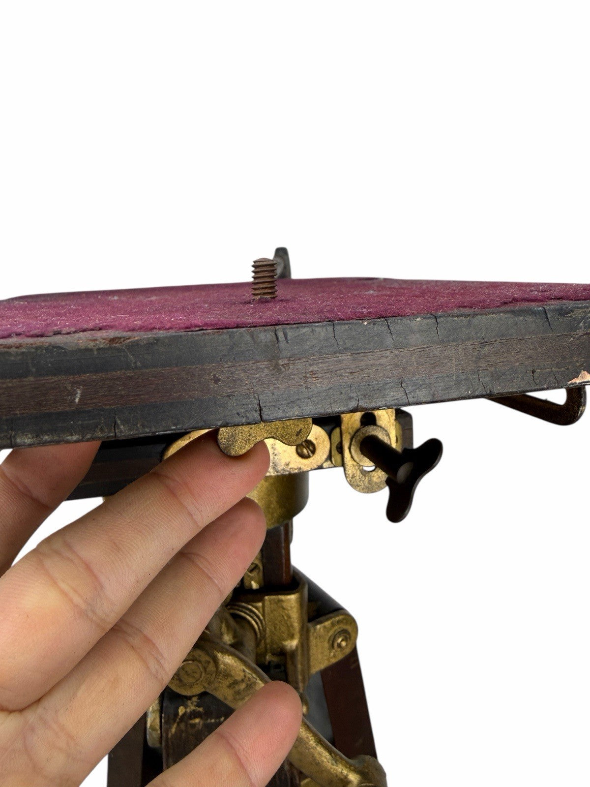 Antique AGFA ANSCO Wood Brass Field Camera TRIPOD Large Format Photography Crank