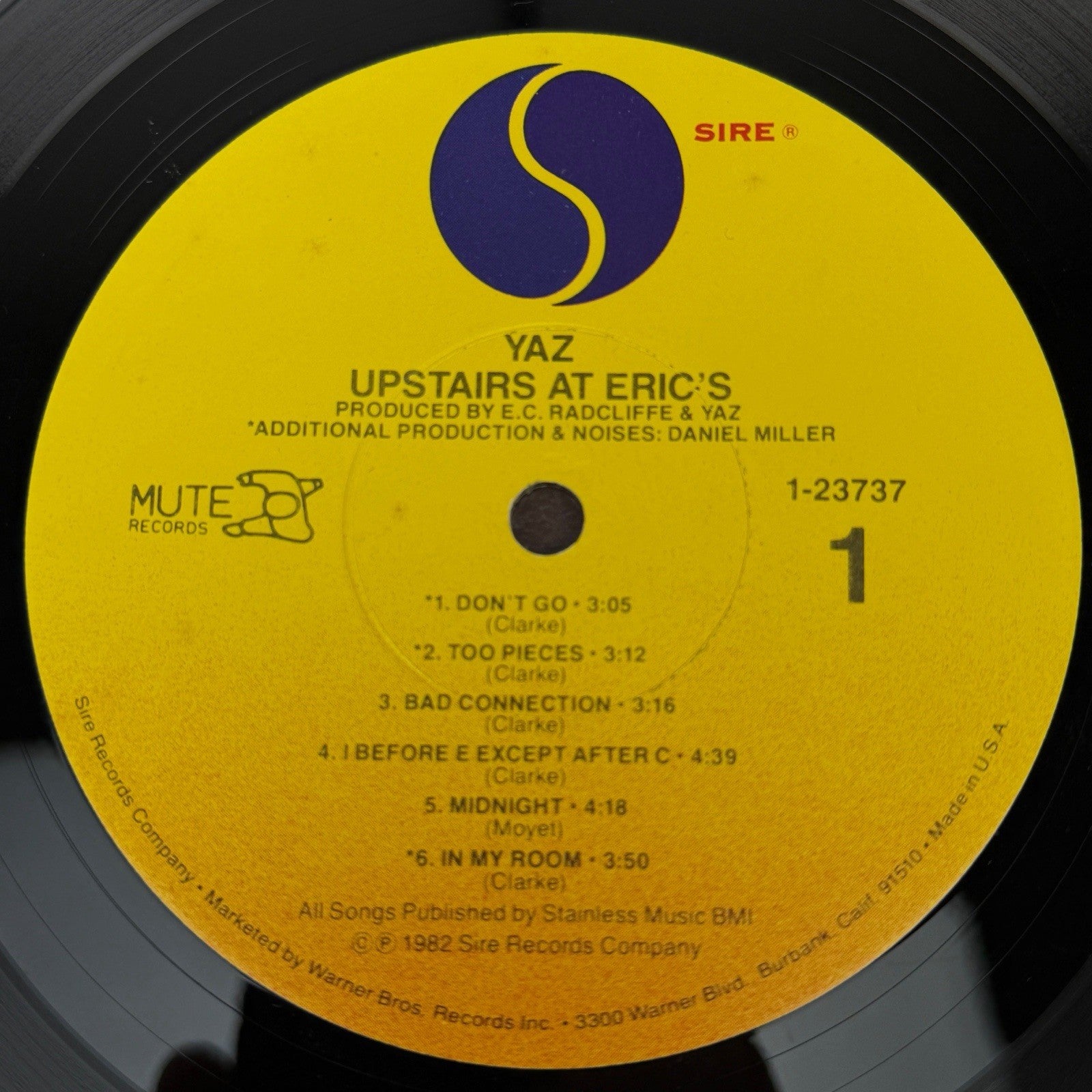 YAZ Upstairs At Eric’s LP 1982 SIRE US 12" Vinyl In Shrink w/ HYPE STICKER