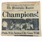 PHILLIES 1980 WORLD SERIES CHAMPIONS Philadelphia Inquirer Newspaper Collection