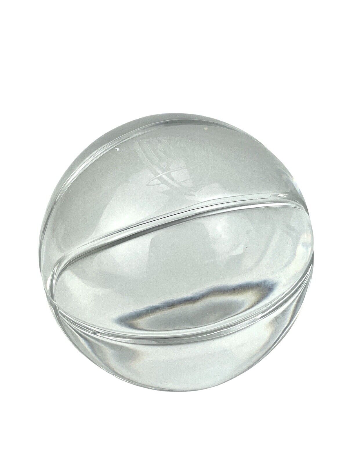 Basketball Paperweights Vintage TIFFANY & CO Crystal Basketball Paperweight w/ NJ NETS Etched ...