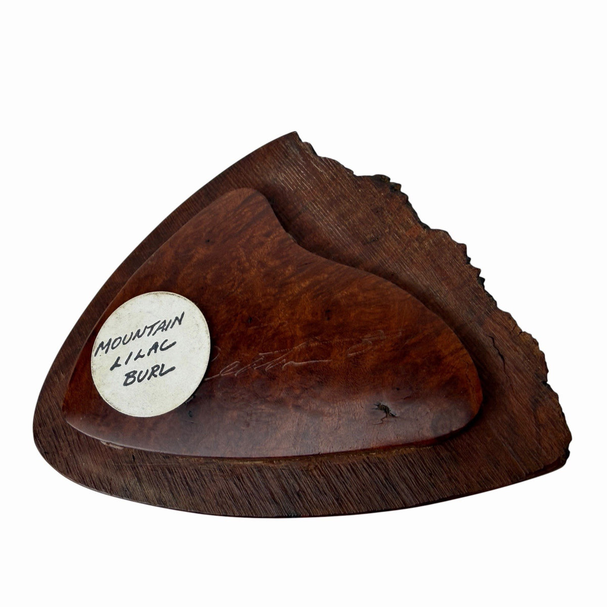 Vintage 1989 Jeffrey Seaton MOUNTAIN LILAC BURL Sculptural Live Edge Wood Box