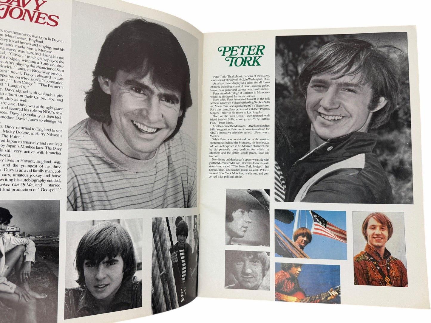 Vintage 1986 THE MONKEES 20th Anniversary World Tour PROGRAM BOOK
