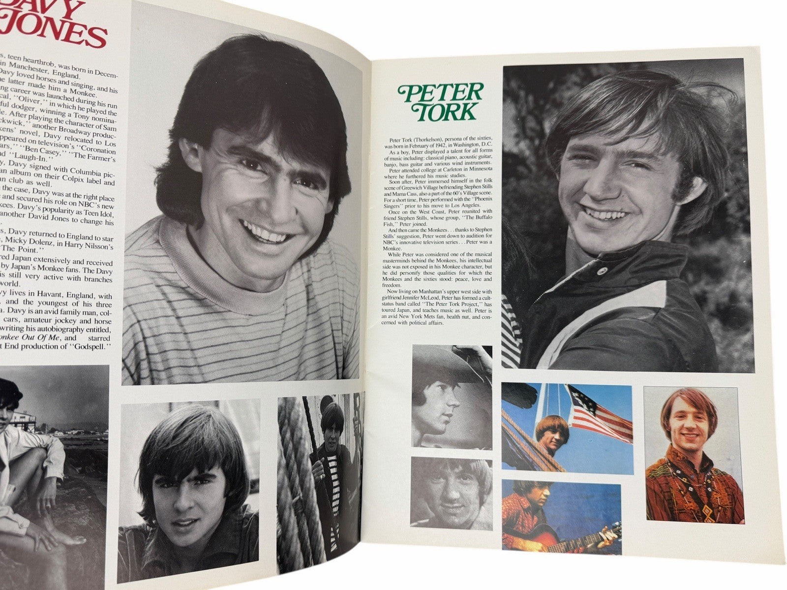 Vintage 1986 THE MONKEES 20th Anniversary World Tour PROGRAM BOOK