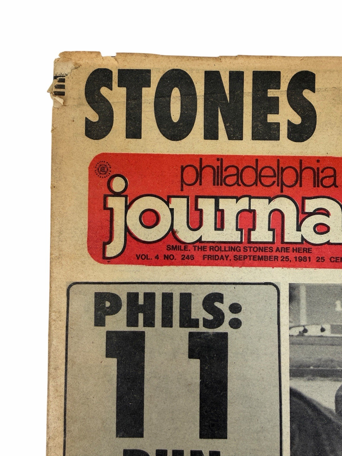ROLLING STONES Sept 25, 1981 Philadelphia Journal NEWSPAPER Poster & 13pg Spread