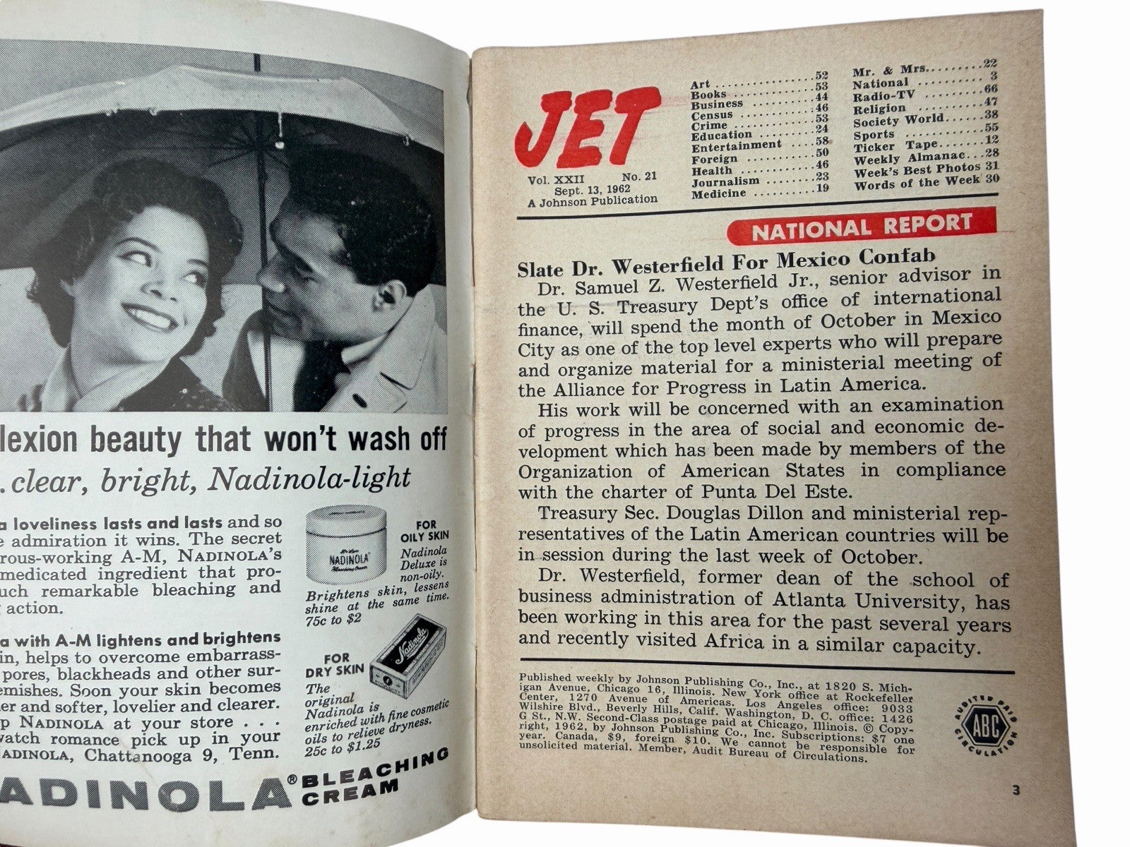 1962 JET Magazine LOT OF 4 Edward Johnson Joyce Bryant Hilda Simms Civil Rights