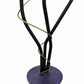 Vintage Postmodern 3 CANDLE HOLDER 19” Purple Metal Sculpture Candelabra Memphis