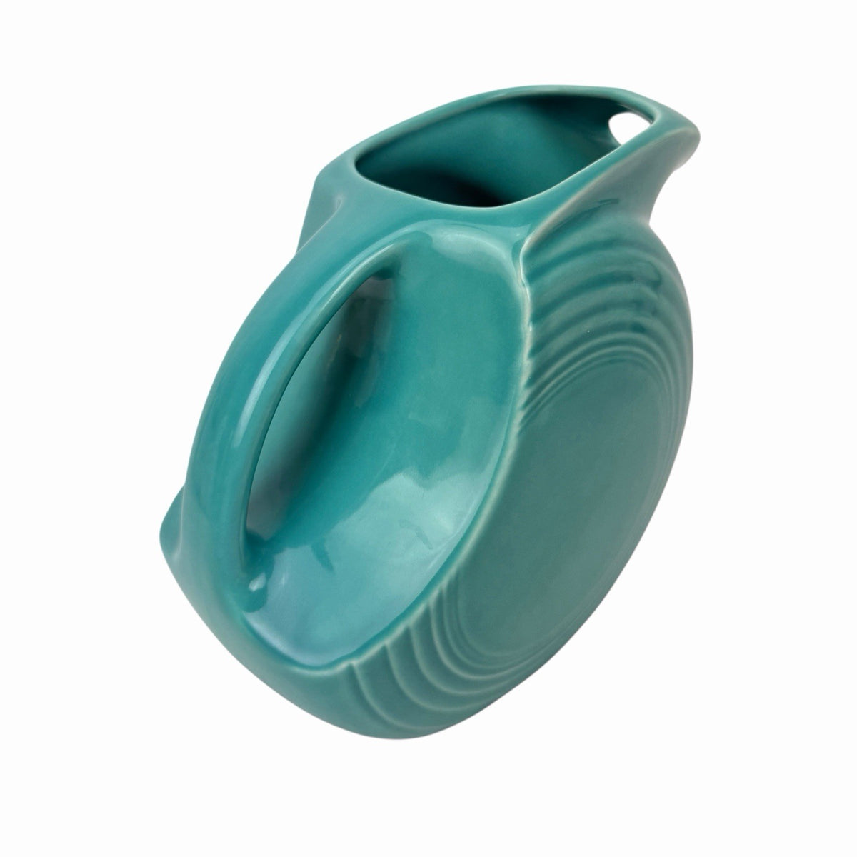 Vintage FIESTAWARE Turquoise Green 7" Large Disc Pitcher HL Homer Laughlin USA