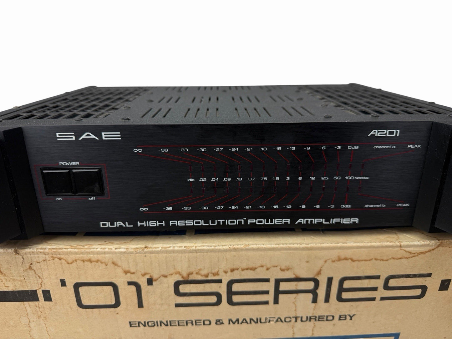 SAE A-201 A201 “01 Series” Dual High Resolution Power Amplifier VINTAGE IN BOX