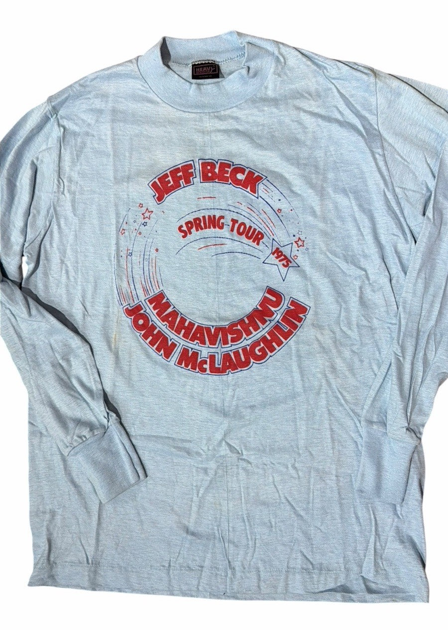 Vintage 1975 JEFF BECK Mahavishnu Orchestra TOUR Long Sleeve SHIRT Small PROMO
