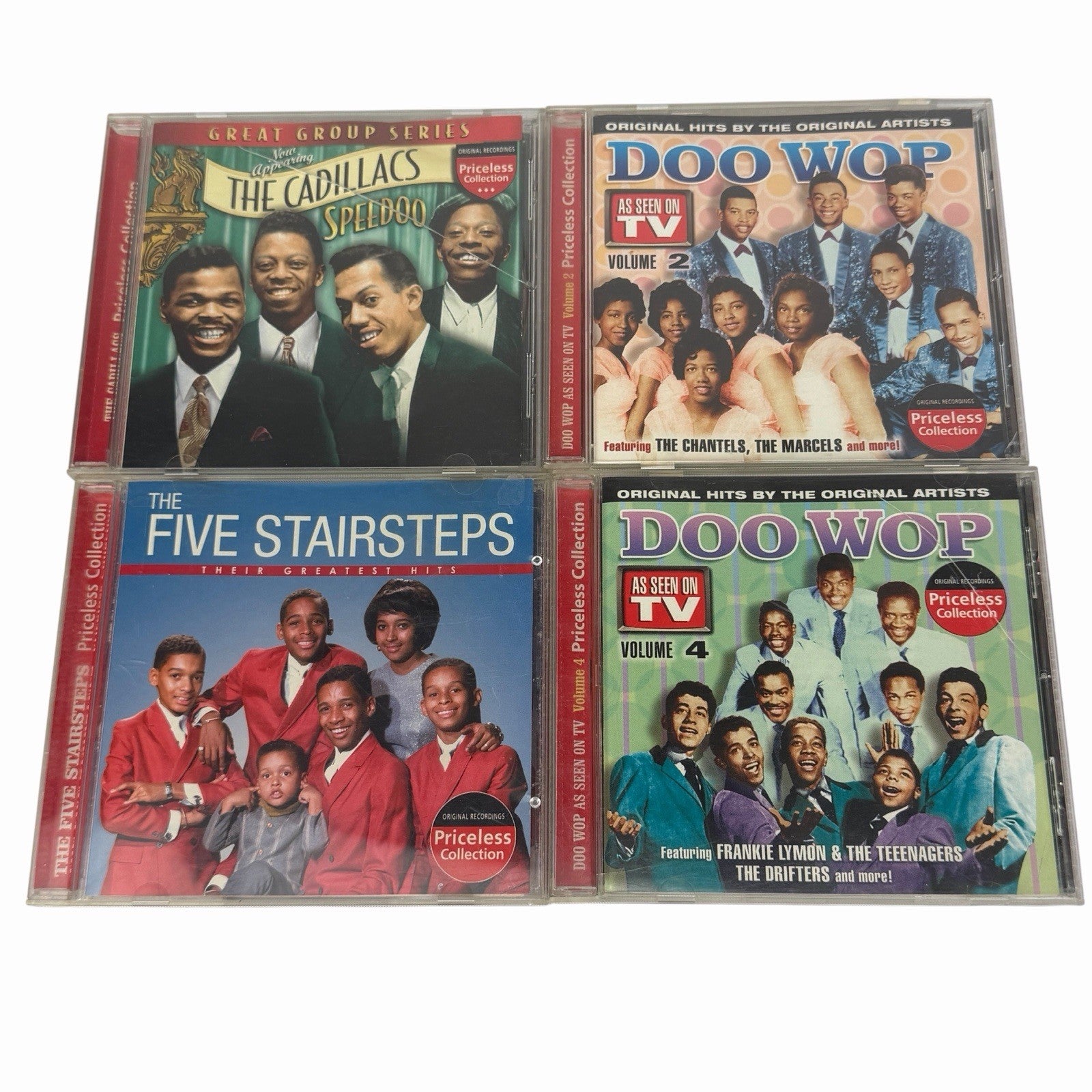 Lot Of 4 Doo Wop CD’s Five Stairsteps CADILLACS SPEEDOO As Seen On TV Vol 2 & 4