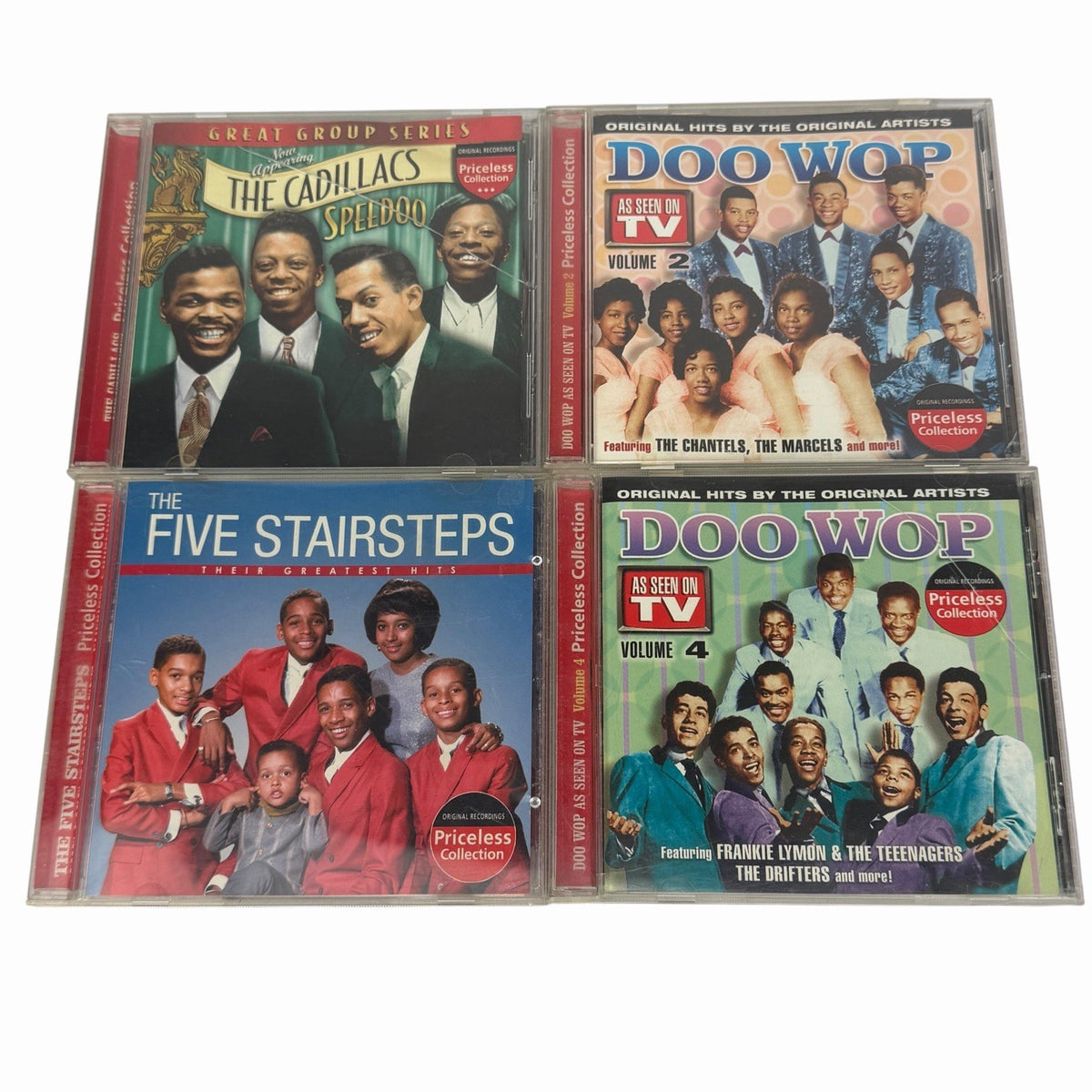 Lot Of 4 Doo Wop CD’s Five Stairsteps CADILLACS SPEEDOO As Seen On TV Vol 2 & 4