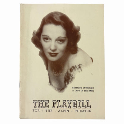 February 1942 Alvin Theatre Playbill Lady In The Dark Gertrude Lawrence Broadway
