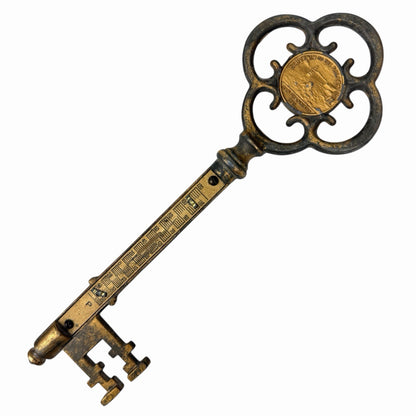 Vintage 1925 SAN FRANCISCO CA Key To The City THERMOMETER Cast Souvenir ANTIQUE