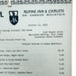 Vintage 1963 MITTERSILL Alpine Inn DINNER & WINE MENU Franconia Notch NH Austria