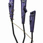 Vintage Postmodern 3 CANDLE HOLDER 19” Purple Metal Sculpture Candelabra Memphis