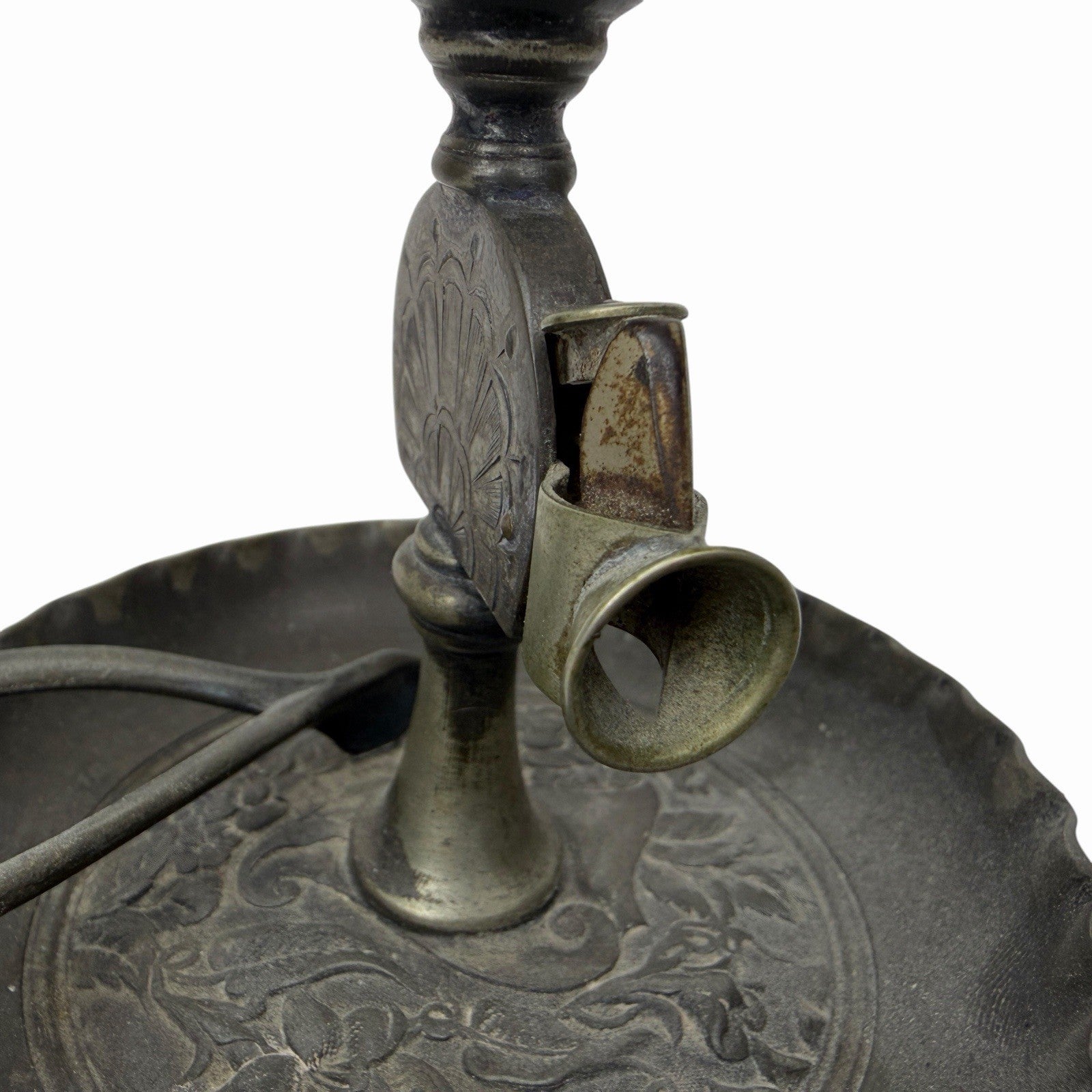 Antique DERBY SILVER CO Cigar Cutter Ashtray BIRD WISHBONE Smoking Match Holder