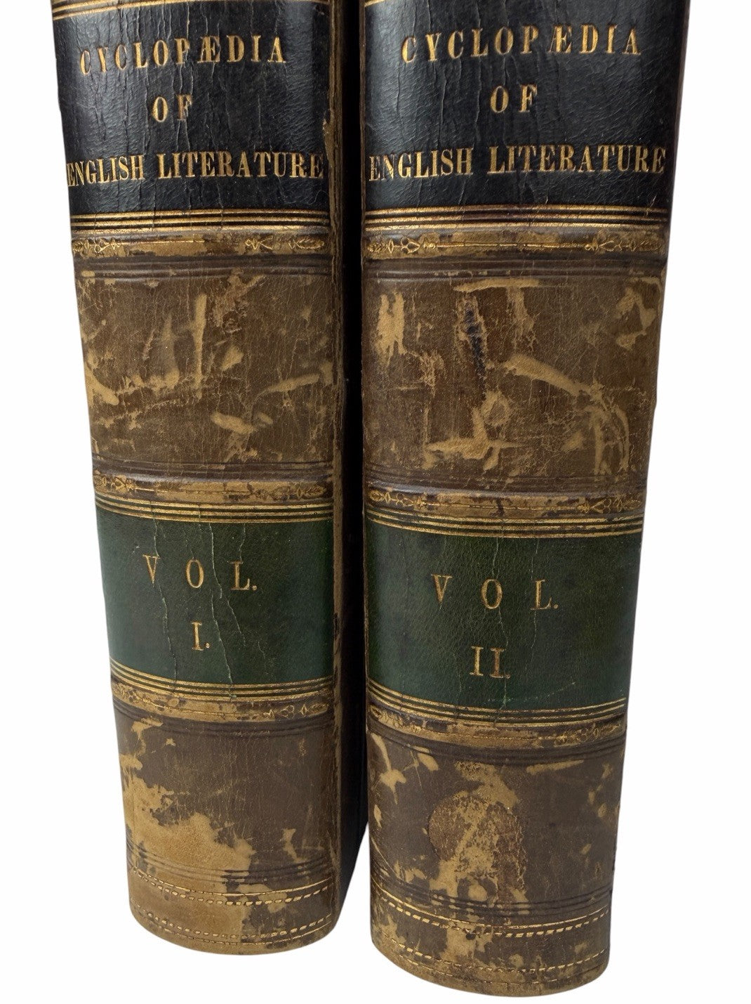 1847 CYCLOPAEDIA OF ENGLISH LITERATURE Volumes 1 & 2 by R. CHAMBERS Antique Book