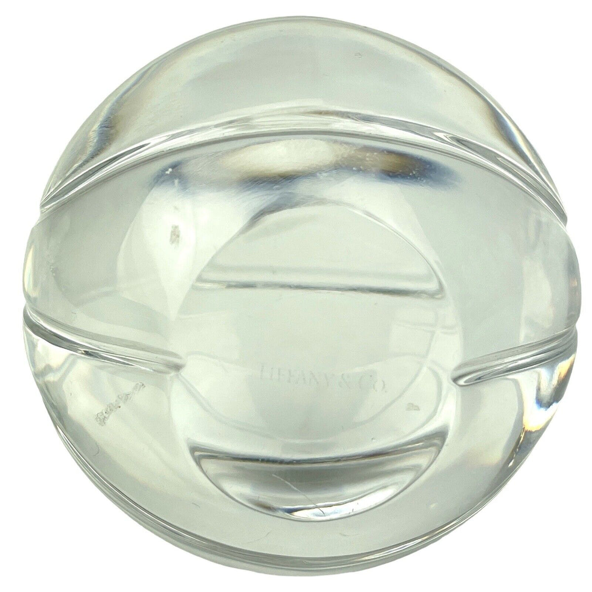 Basketball Paperweights Vintage TIFFANY & CO Crystal Basketball Paperweight w/ NJ NETS Etched ...