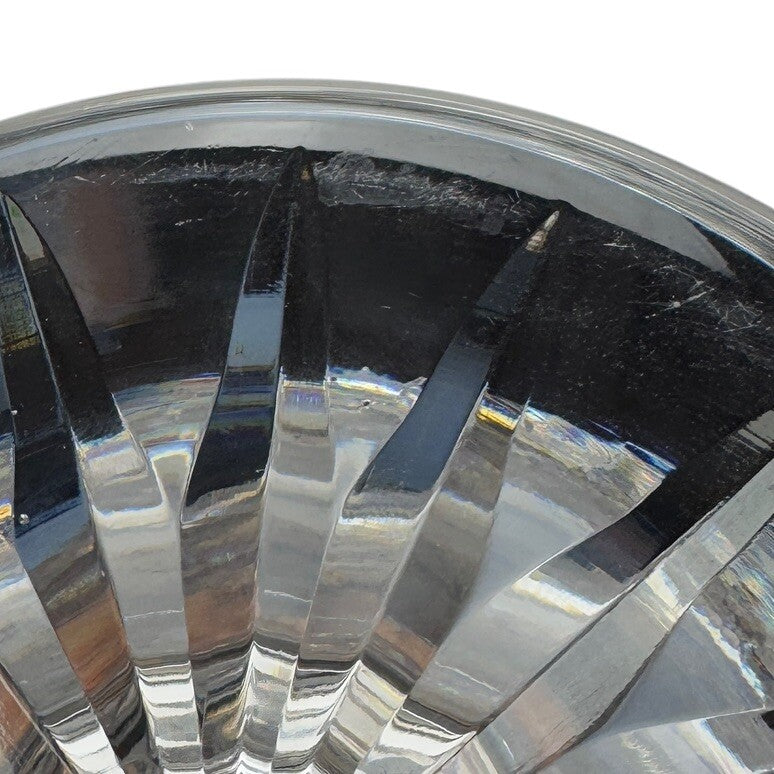 Vintage WATERFORD 10” Cut Crystal Fan Footed Flower Vase SIGNED Gothic Mark