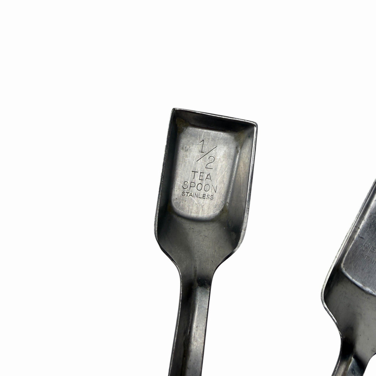 Vintage 1950’s EKCO Flint Stainless Steel Long Handle Shovel Measuring Spoons