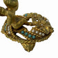 Mirella Gold Cherub Jeweled Faux Pearl Turquoise Ring Stand BASE ONLY