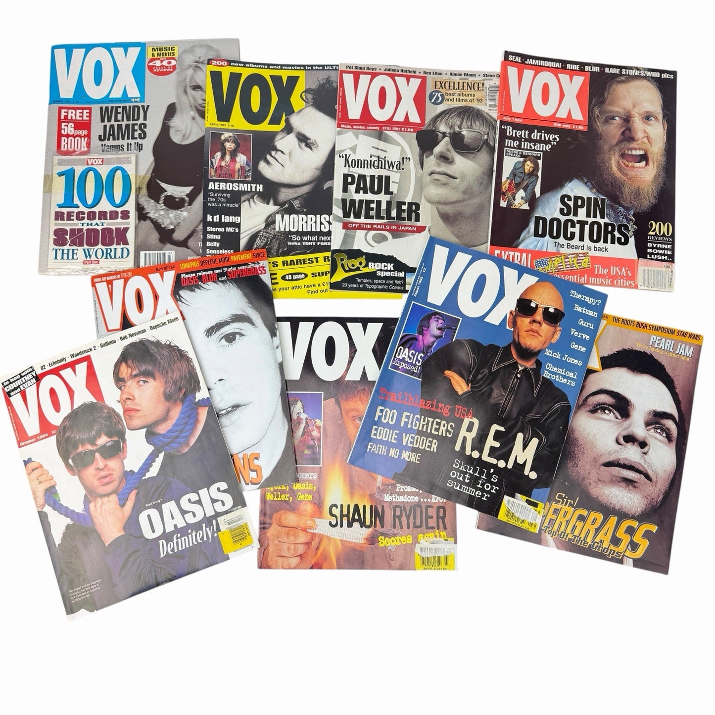 Lot of 9 VOX Magazine 1991-1997 Music Oasis Bjork REM Queen Blur Beck U2 Britpop
