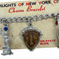 Vintage 1950’s NEW YORK CITY NYC Souvenir Charm Bracelet w/ Original Card ENCO