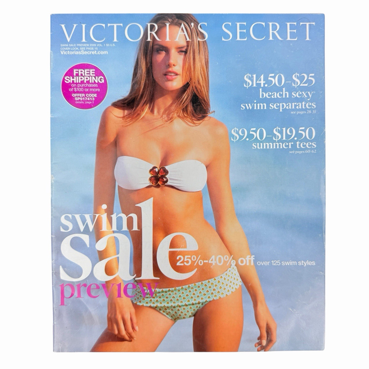 Alessandra Ambrosio 2009 VICTORIA'S SECRET Swim Sale Preview CATALOG Fashion Y2K