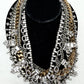 Vintage Y2K JUICY COUTURE Necklace Layered 6-Strand Chain & Crystal Gold Silver