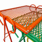 Vintage 1950s MCM Wrought Iron Mesh Salterini Style Nesting Side Tables Set Of 3