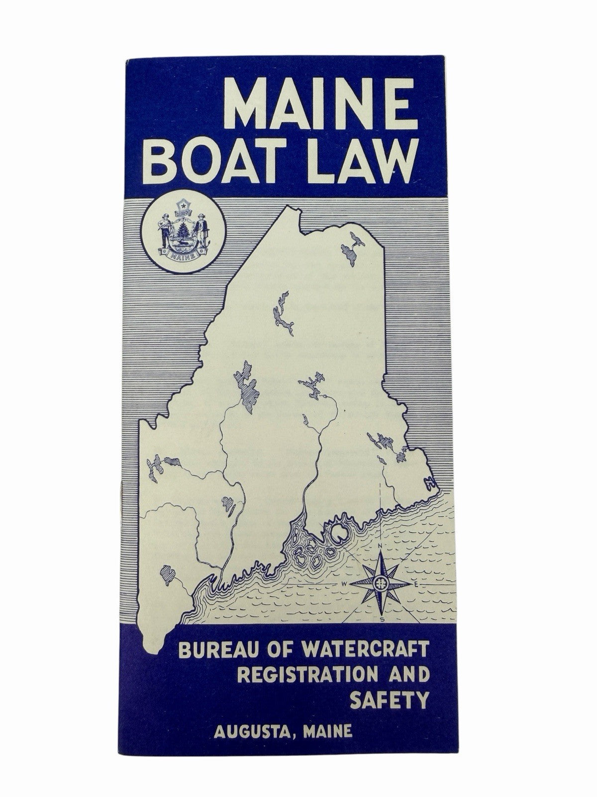 Vintage 1964 Maine Boat Law BOOKLET w/ Certificate Application & Guide Card