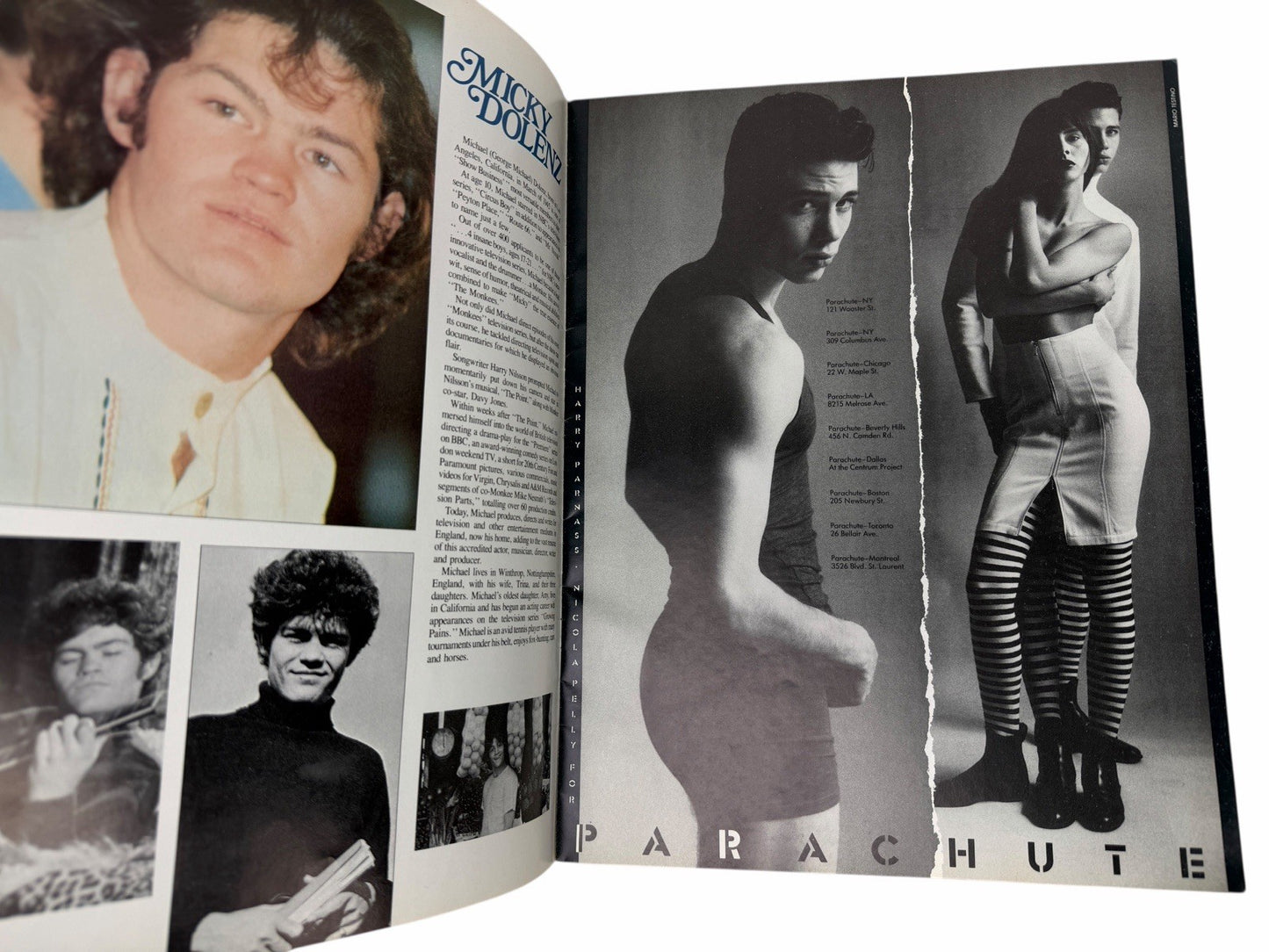 Vintage 1986 THE MONKEES 20th Anniversary World Tour PROGRAM BOOK
