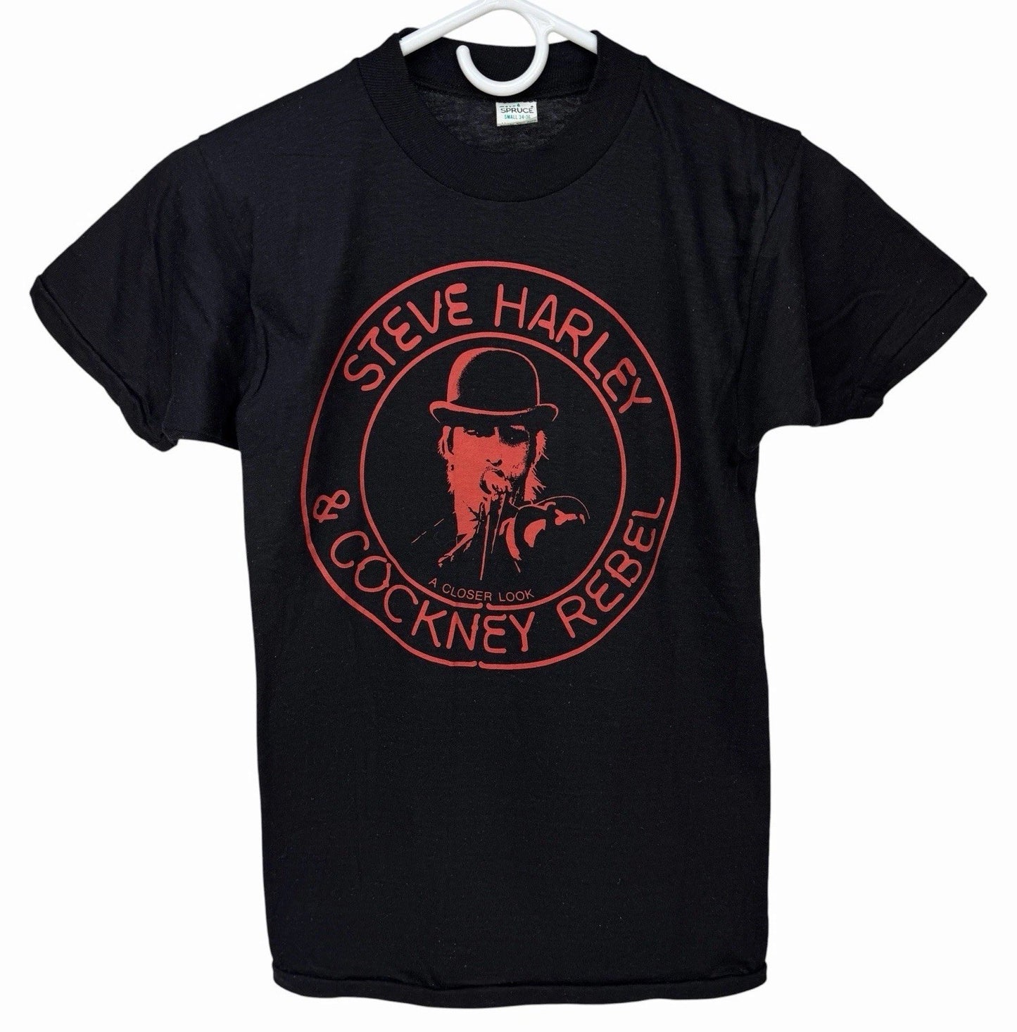 Vintage 1975 Steve Harley & Cockney Rebel A CLOSER LOOK LP Tour Promo T-Shirt S