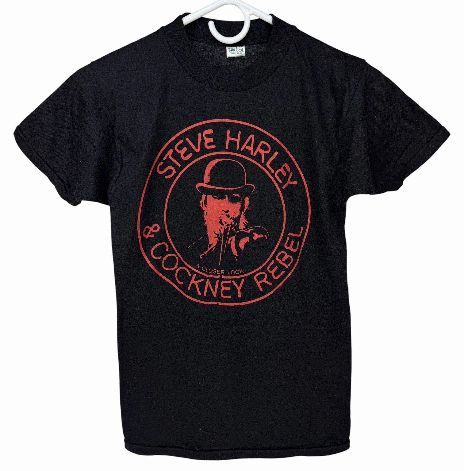 Vintage 1975 Steve Harley & Cockney Rebel A CLOSER LOOK LP Tour Promo T-Shirt S