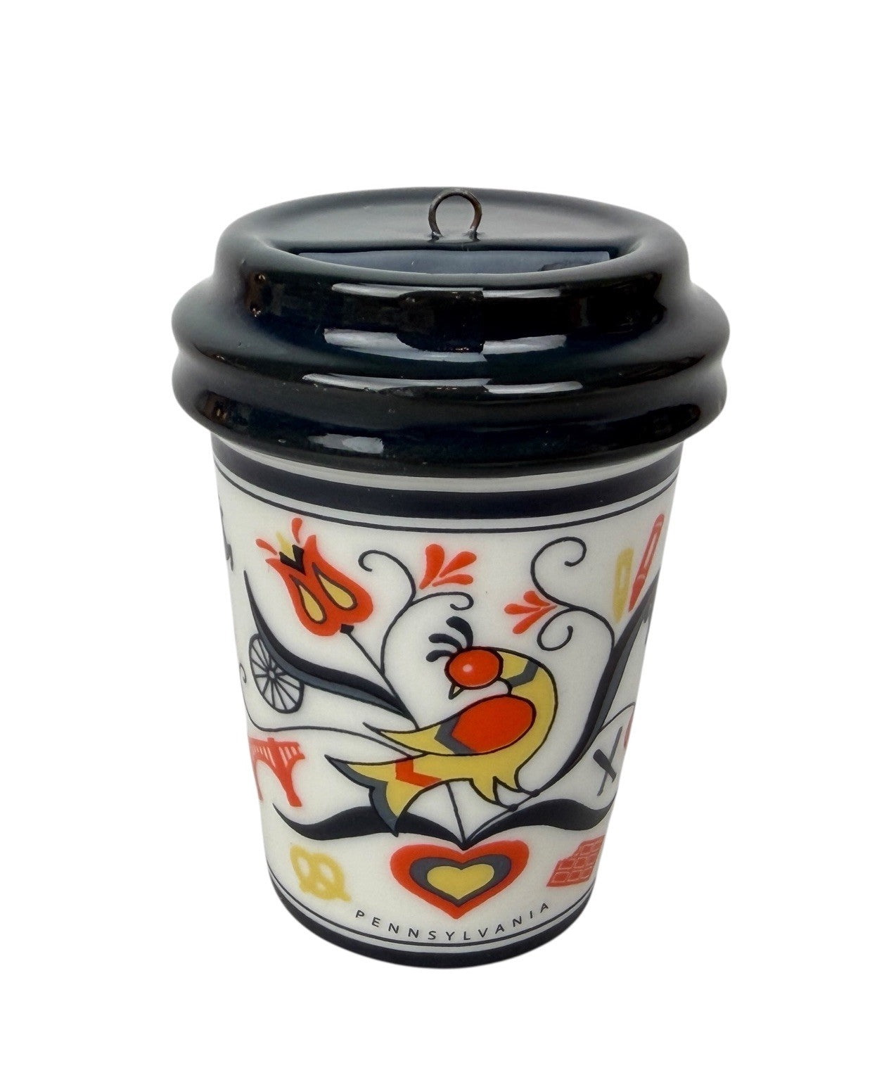 RARE 2017 STARBUCKS Christmas Ornament PENNSYLVANIA PA Mini Tumbler Coffee Cup