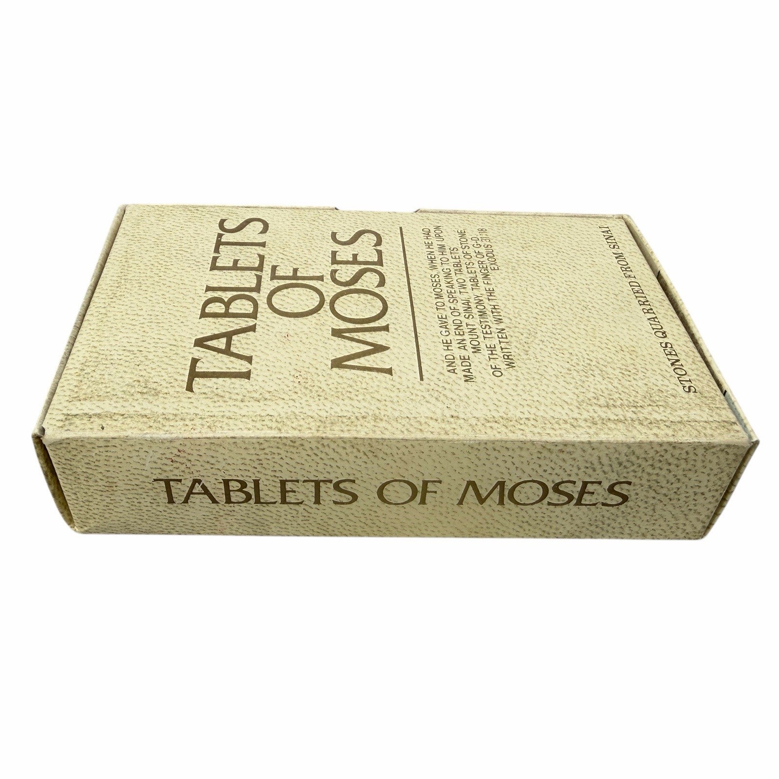 Vintage TABLETS OF MOSES Stones Quarried From Sinai JERUSALEM Israel Souvenir