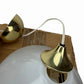 Vintage MCM Conran’s Habitat SCE France BRASS & GLASS CONE PENDANT LIGHT FIXTURE