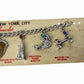 Vintage 1950’s NEW YORK CITY NYC Souvenir Charm Bracelet w/ Original Card ENCO