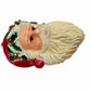 VINTAGE 3D SANTA FACE / HEAD 4" PLASTIC CHRISTMAS HOLIDAY ORNAMENT BLOWMOLD