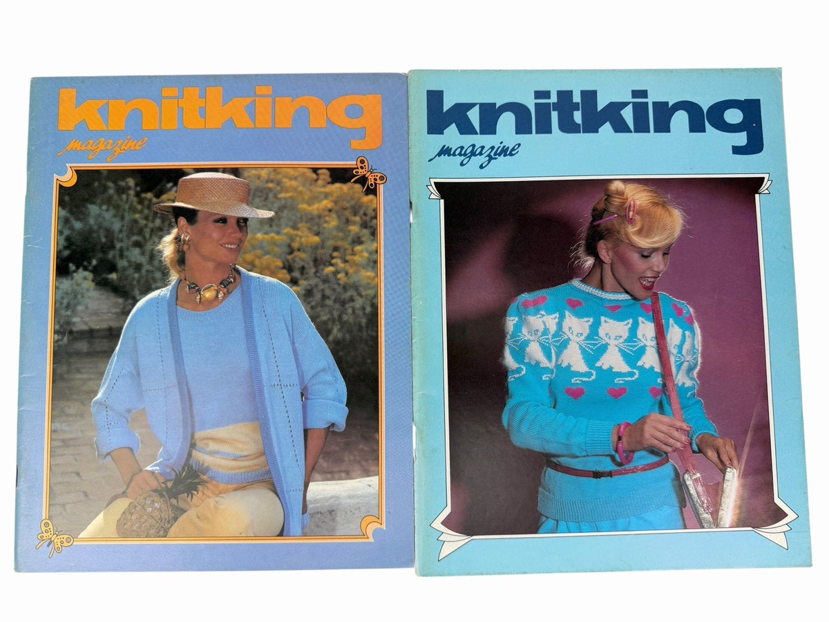 Vintage 1970’s & 1980’s Lot 23 Issues KNITKING MAGAZINE Knitting Patterns Mod