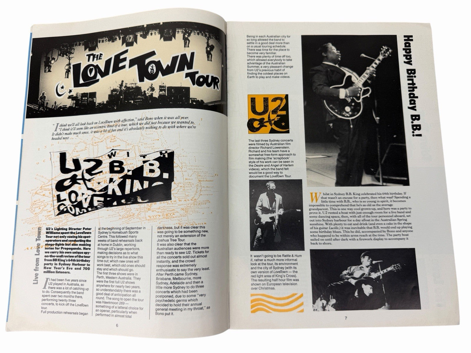 U2 PROPAGANDA World Service Fan Club Magazine Issue No. 12 1990 Love Town Tour