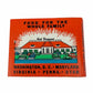 Vintage 1950’s HOT SHOPPES Drive-In Restaurants Advertising Matchbook Unstruck