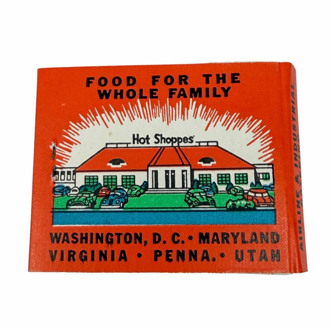 Vintage 1950’s HOT SHOPPES Drive-In Restaurants Advertising Matchbook Unstruck