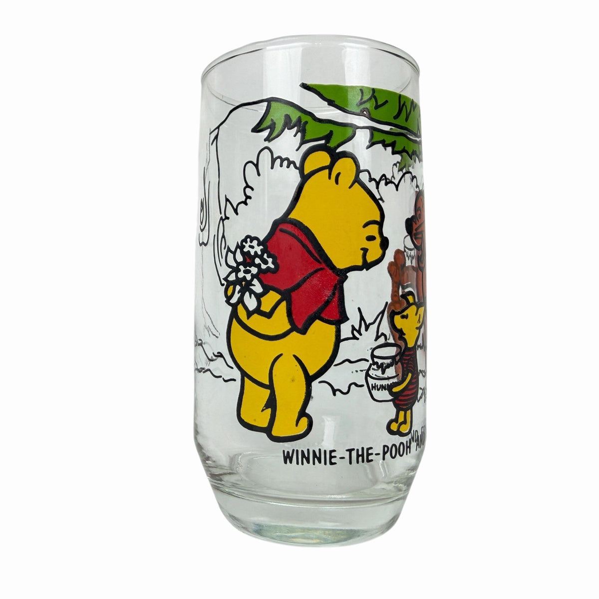 Vintage Sears Disney Winnie The Pooh & Friends Glass Cup Tumbler Tigger Piglet