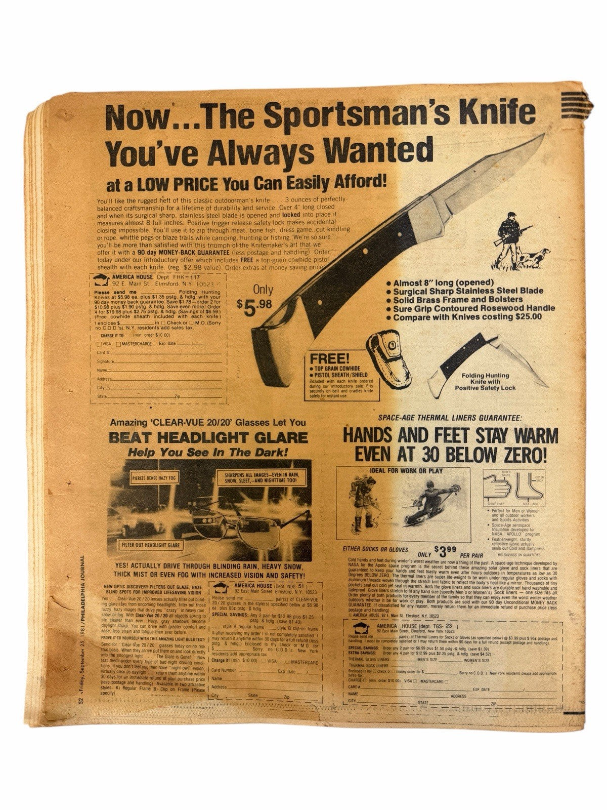 ROLLING STONES Sept 25, 1981 Philadelphia Journal NEWSPAPER Poster & 13pg Spread