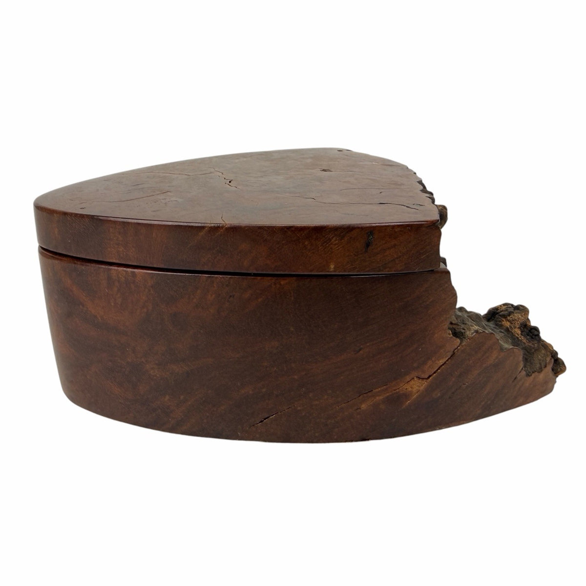 Vintage 1989 Jeffrey Seaton MOUNTAIN LILAC BURL Sculptural Live Edge Wood Box