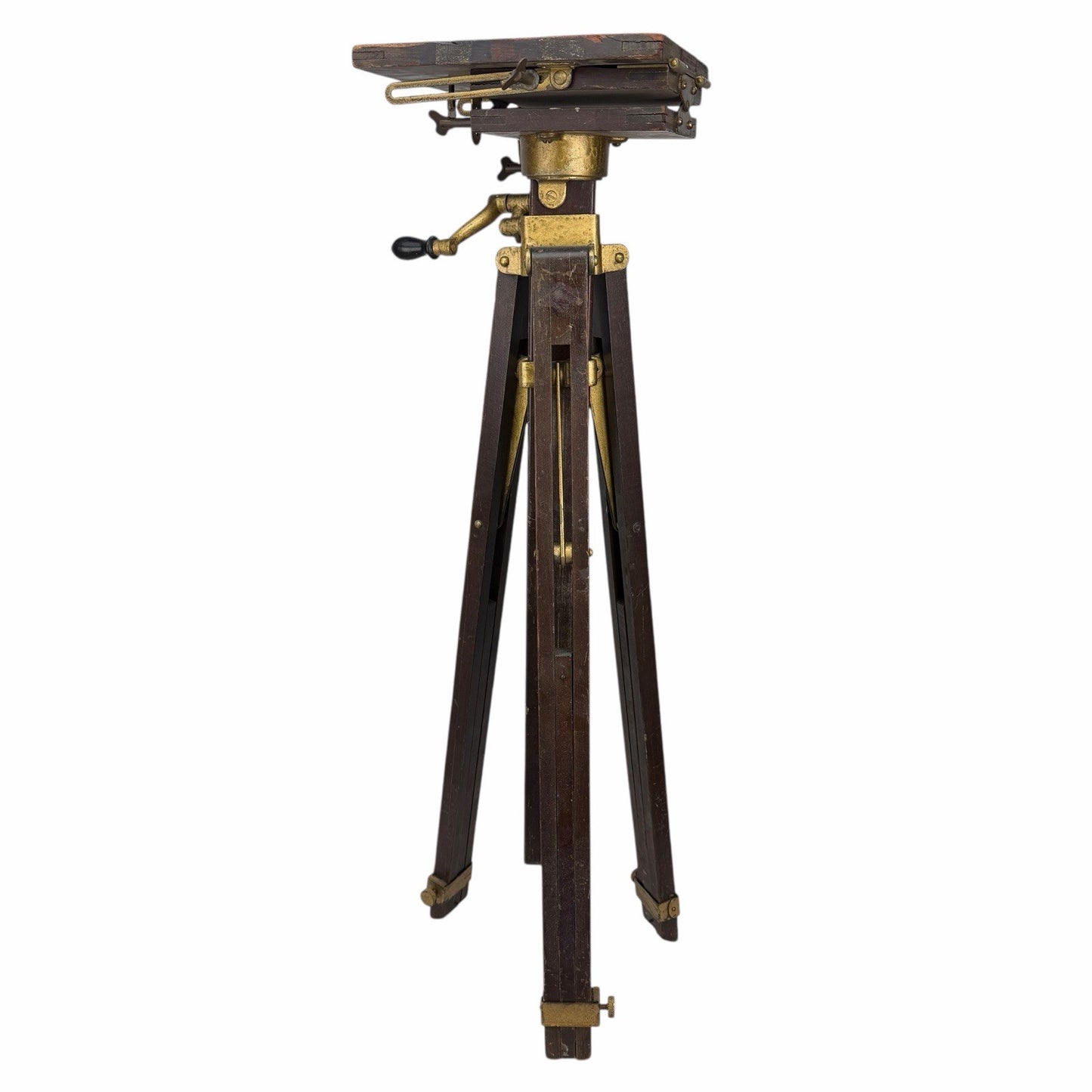 Antique AGFA ANSCO Wood Brass Field Camera TRIPOD Large Format Photography Crank